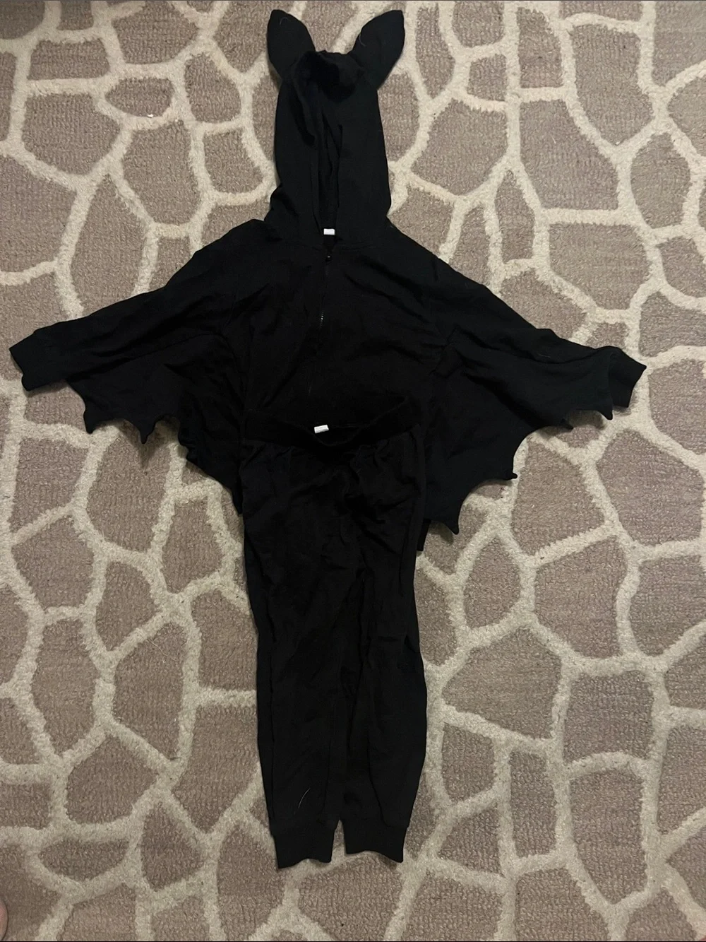 Black Bat 2 piece with Hood and Ears